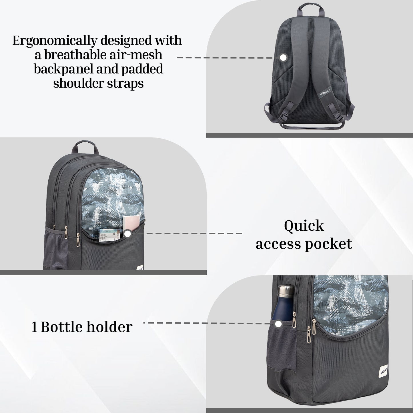 Polaris 37L Grey Backpack