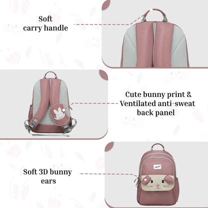 Bunny Berry Sorbet 22L School Backpack|Premium & Soft Touch|Unisex Kids School Bag