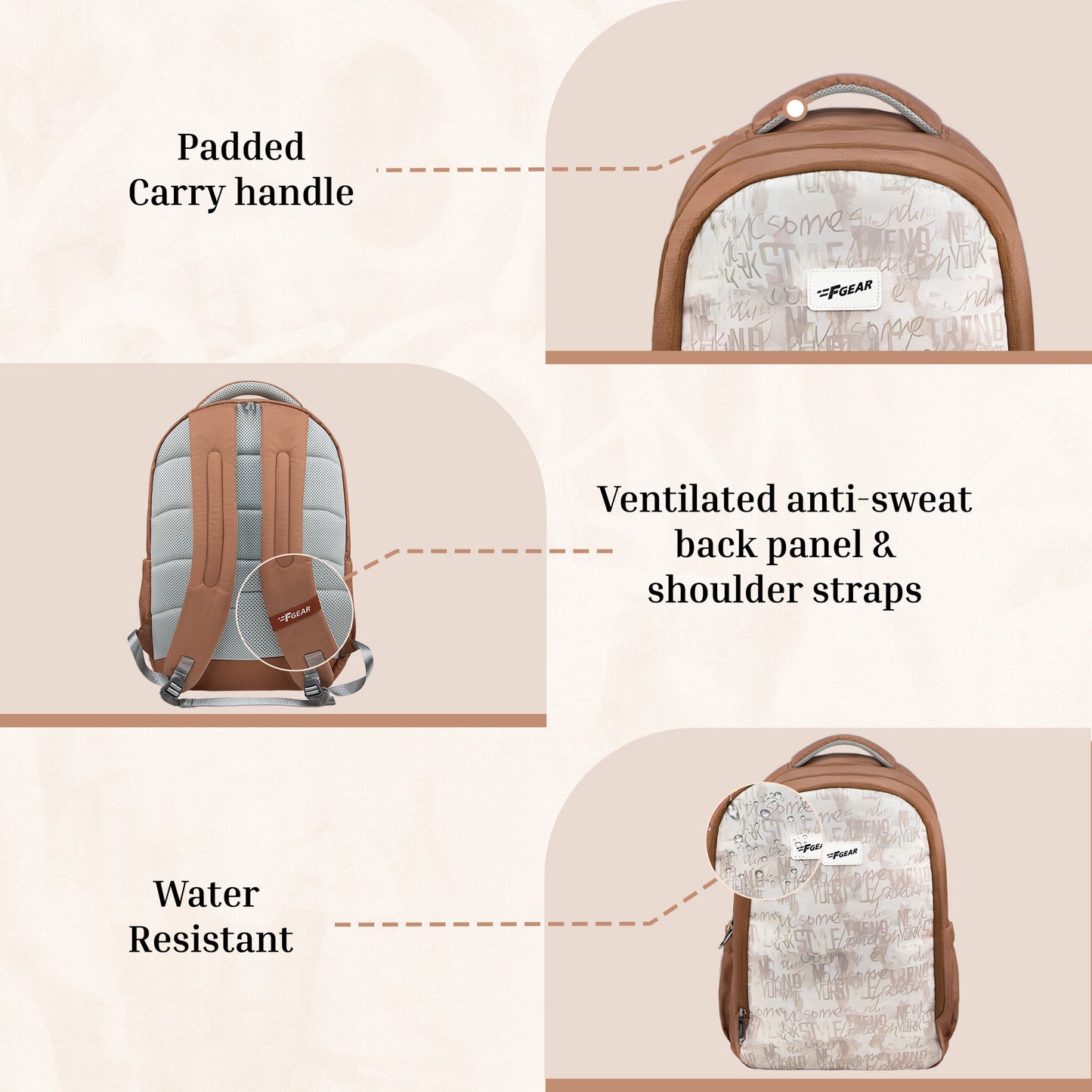 Shinra 34L Mocha Mousse Backpack