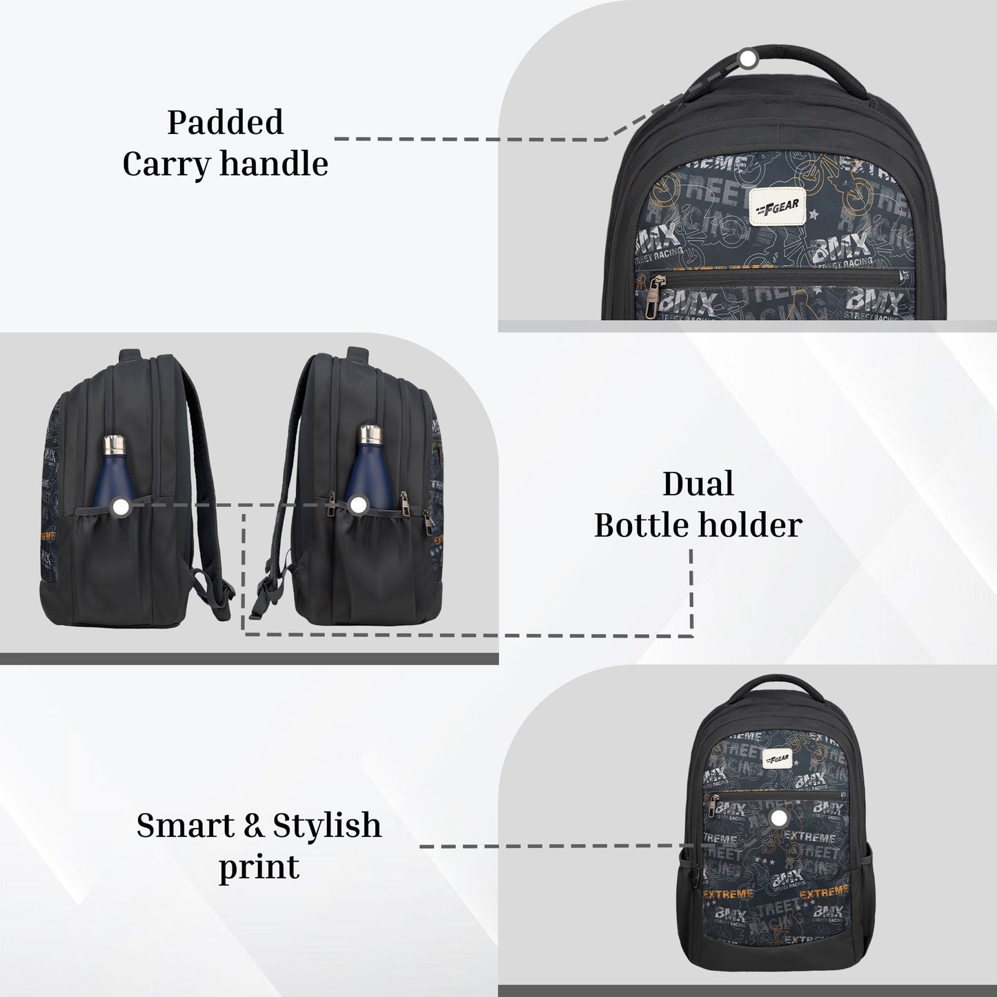 Arashi Grey 35L Backpack