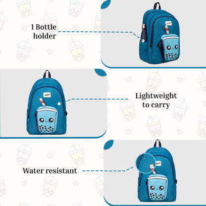 Cocoa Boba Aqua Blue Backpack