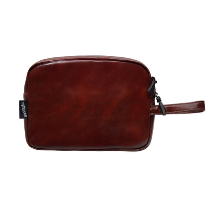 Elon Walnut Brown Travel Kit Pouch