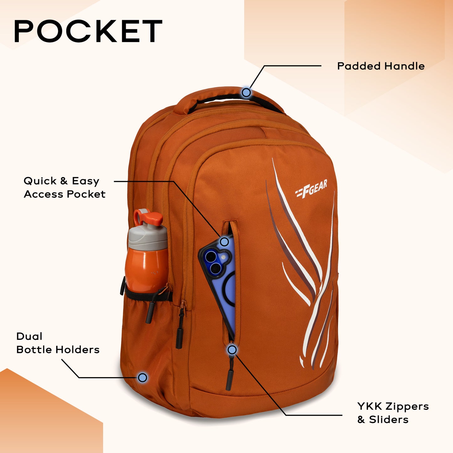 Poem 30L Brick Orange Backpack