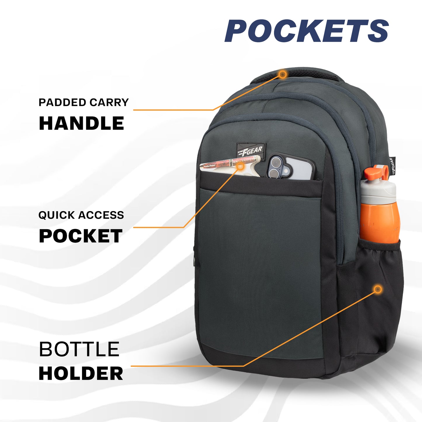 Itachi 31L Grey  Backpack