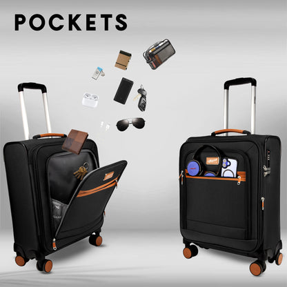 SoftAir Small Black Cabin Suitcase