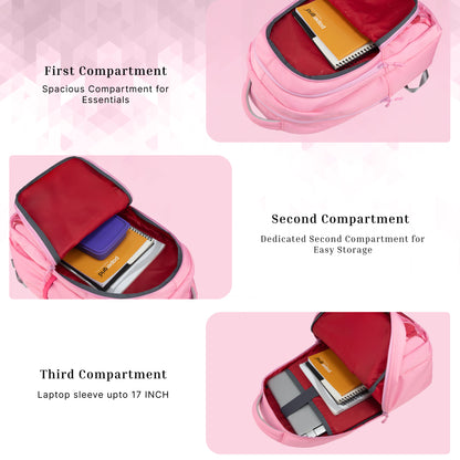 Century Pink 27L Laptop with Raincover