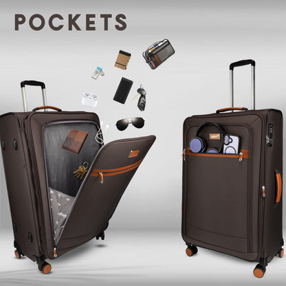 SoftAir Large Grey Check-in Suitcase