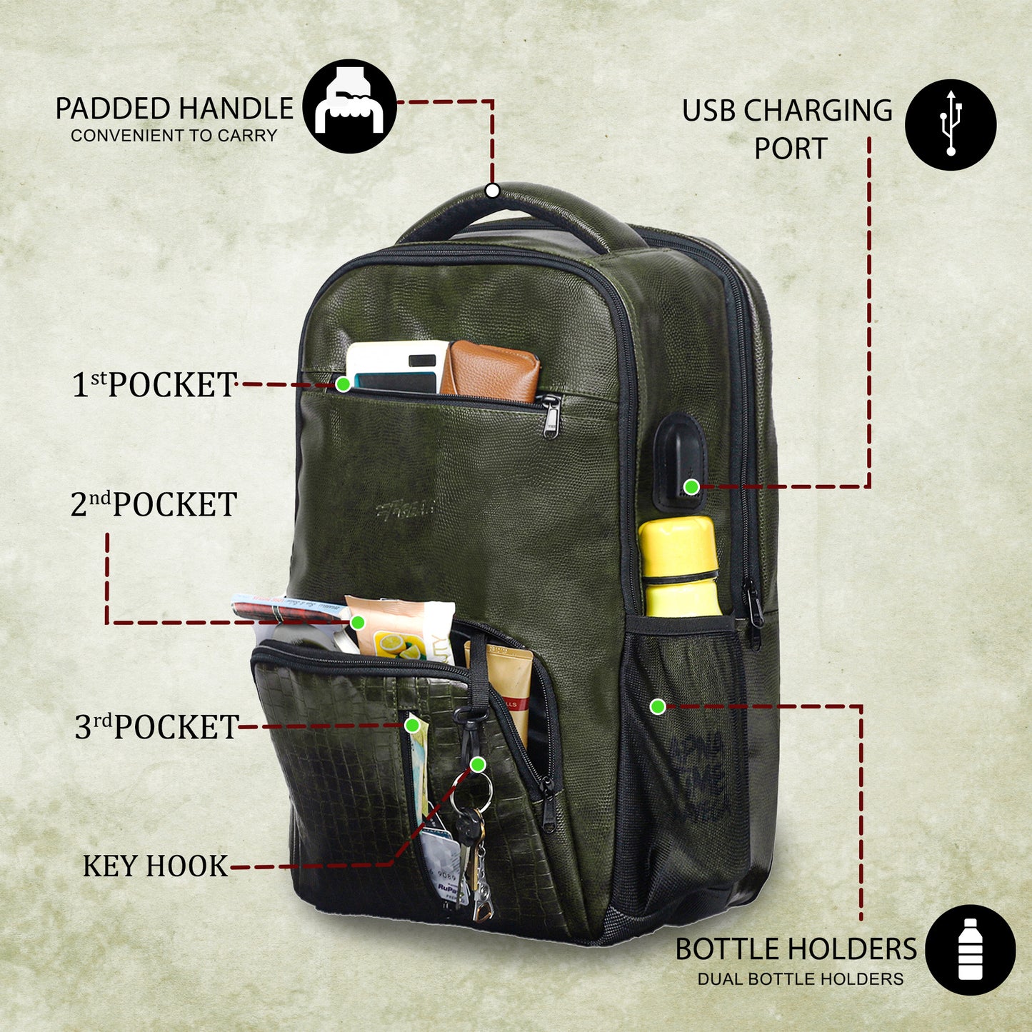 Tambour Green 32L Laptop Backpack