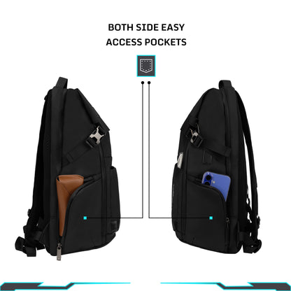 Oslo 21L Black Laptop Backpack