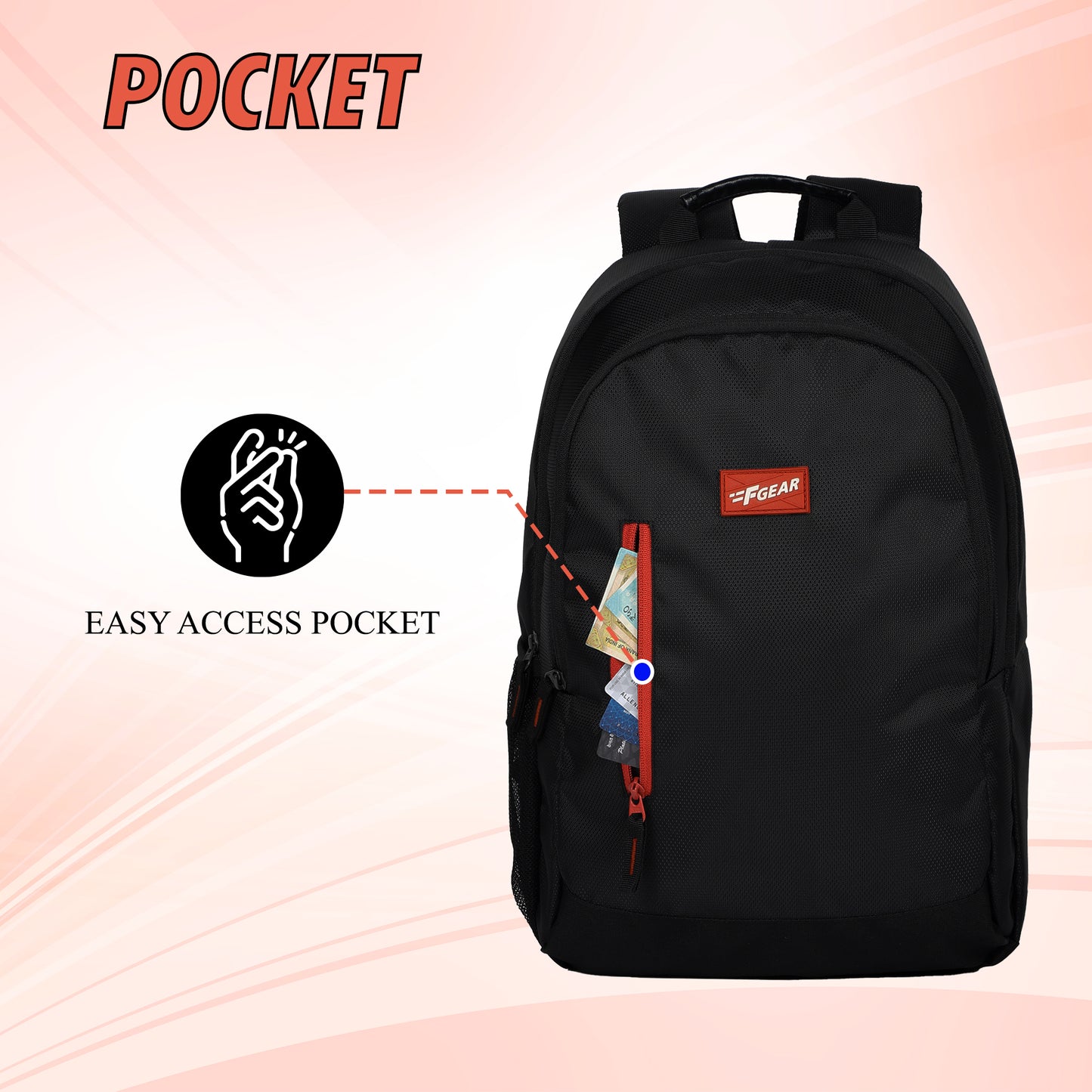 Hank 26L Black Laptop Backpack