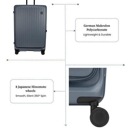 Montreal Large Stone Blue 76 cms Front-Opening Strolley