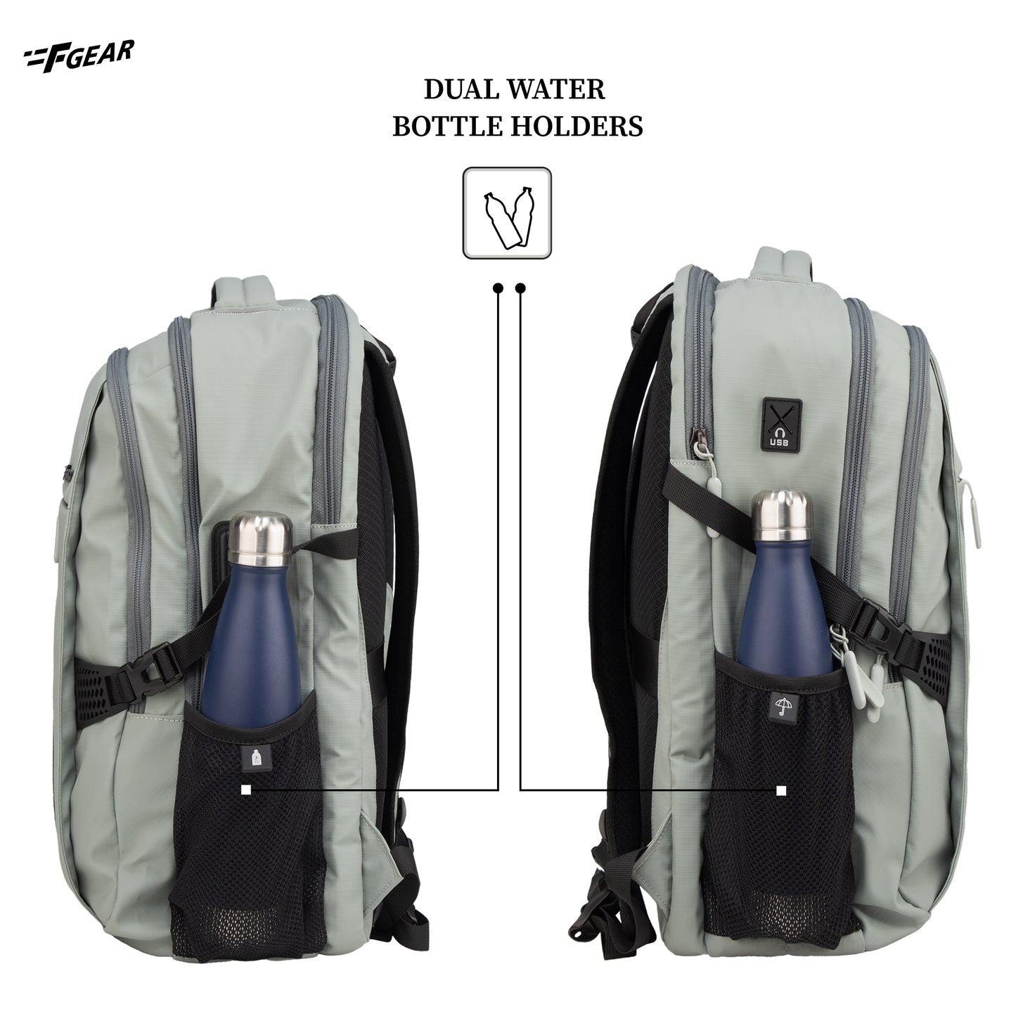 Amalfi 30L Grey Laptop Backpack