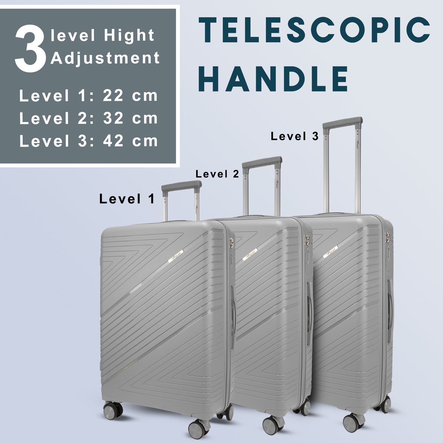 Aegis 26" Light Grey Check-in Medium Suitcase