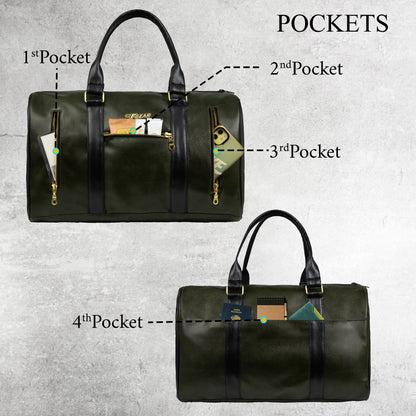 Mistral 26L Green Vegan Leather Duffel