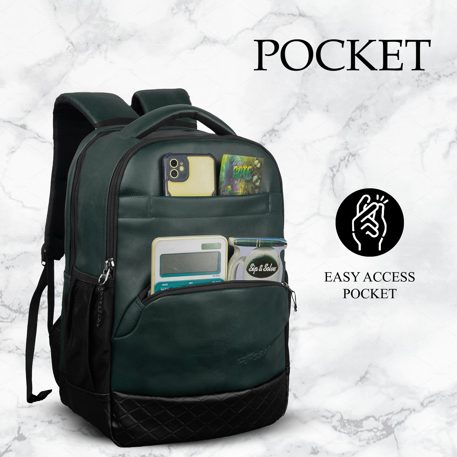 Luxur 25L Olive Green Laptop Backpack - Main Image