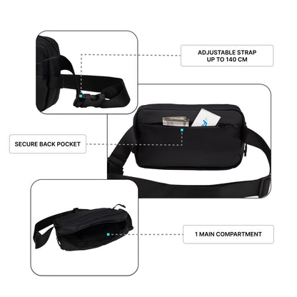 Paris Black Crossbody Bag