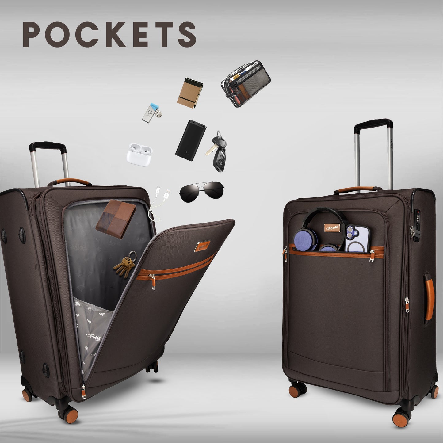 SoftAir Medium Grey Check-in Suitcase