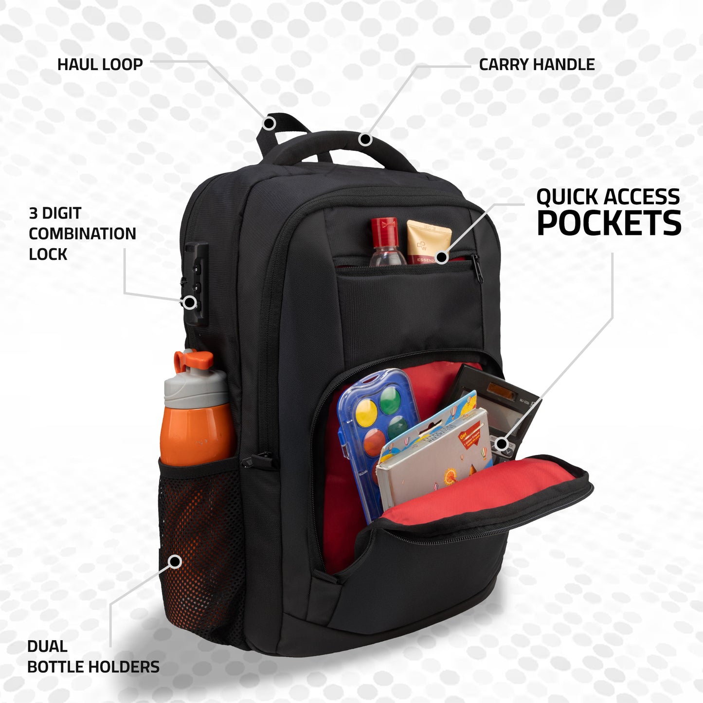 Vanta 22L Black Laptop Backpack