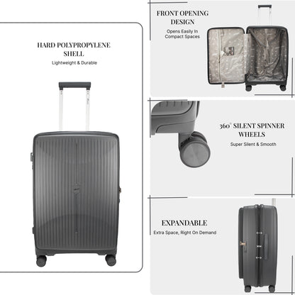 F Gear Myton Small Front Opening Dark Grey Cabin Strolley