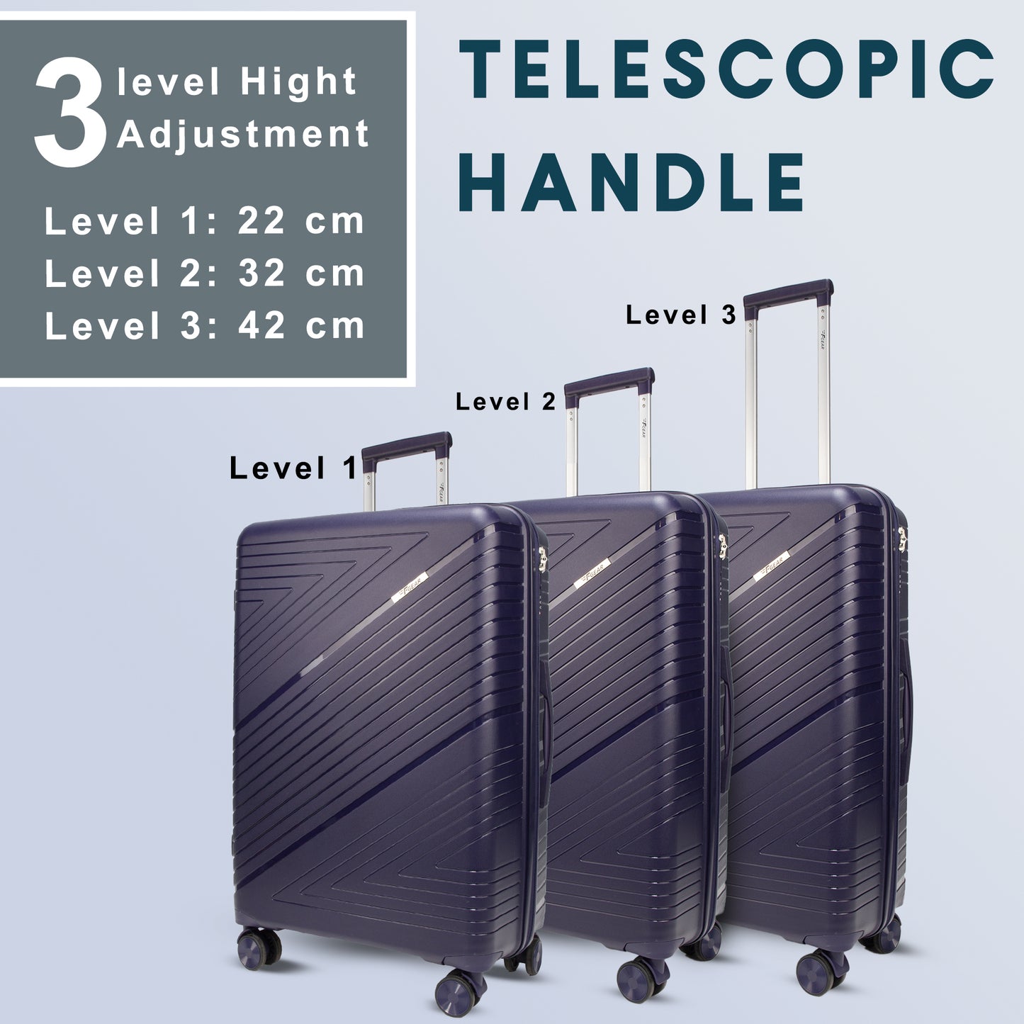 Aegis 26" Navy Blue Check-in Medium Suitcase