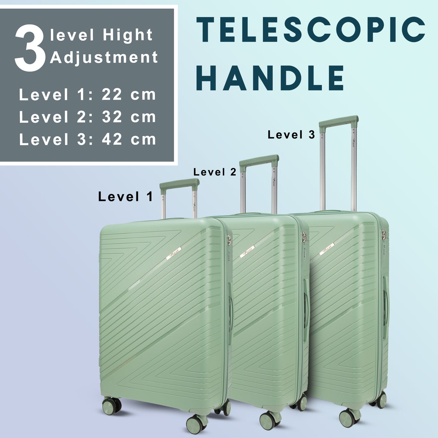 Aegis 26" Pista Green Check-in Medium Suitcase