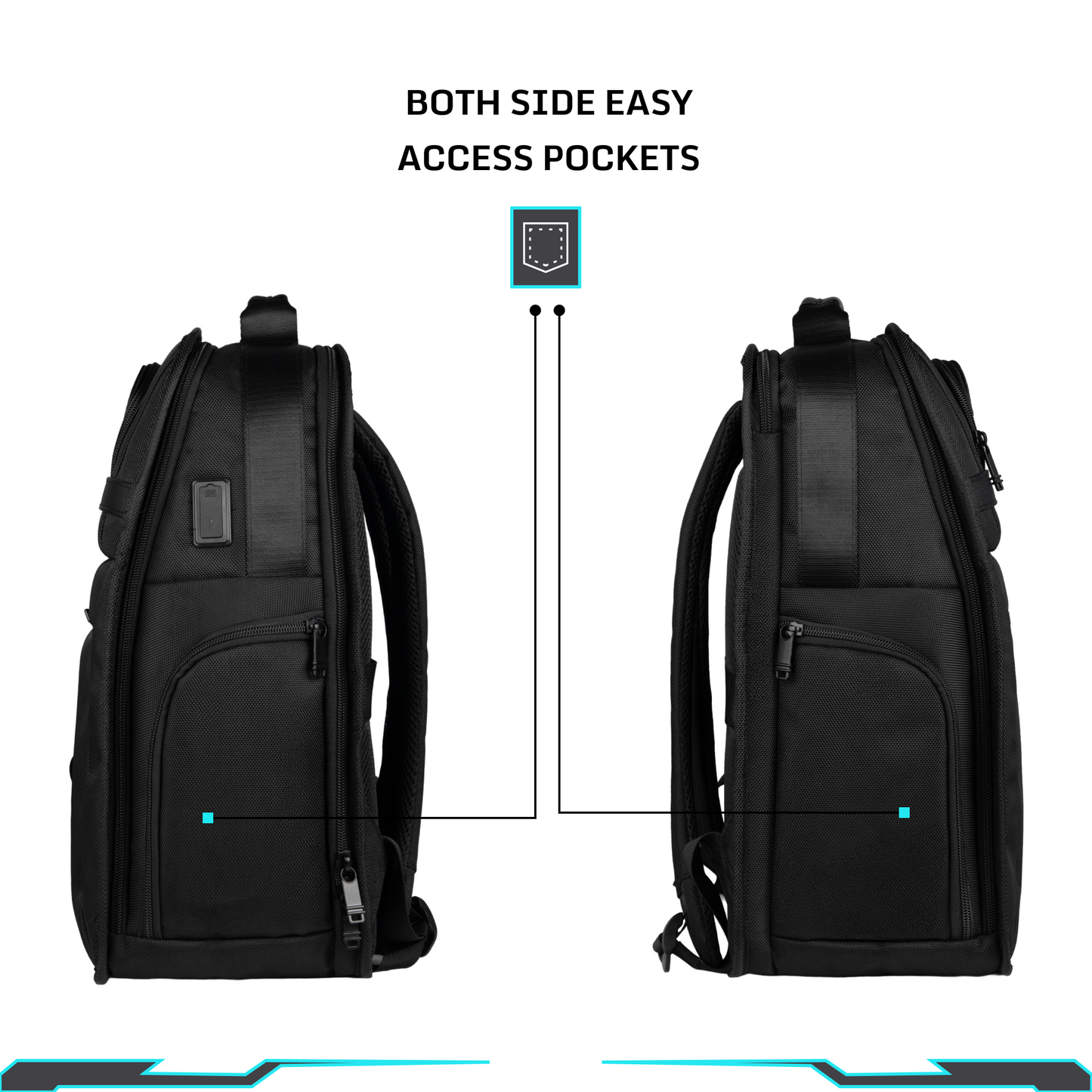 Arvion 22L Black Laptop Backpack