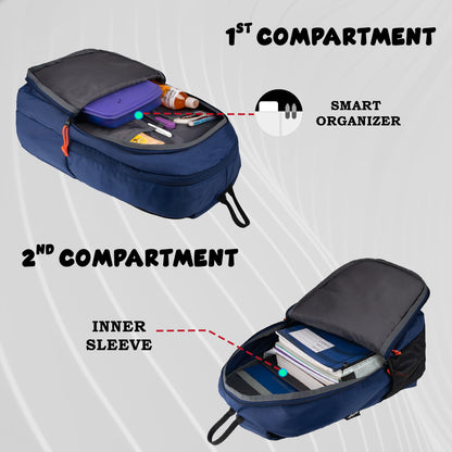 Castle Linen 22L Navy Blue Backpack