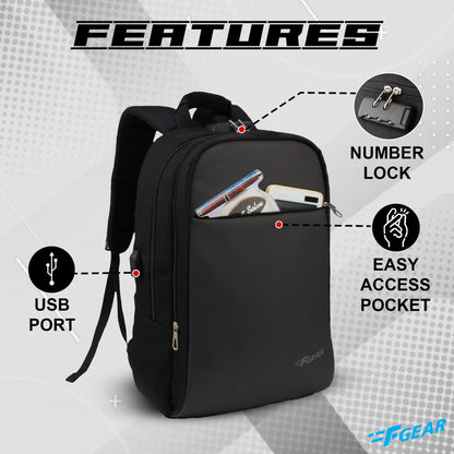 Harvey 25L Matt Black Laptop Backpack
