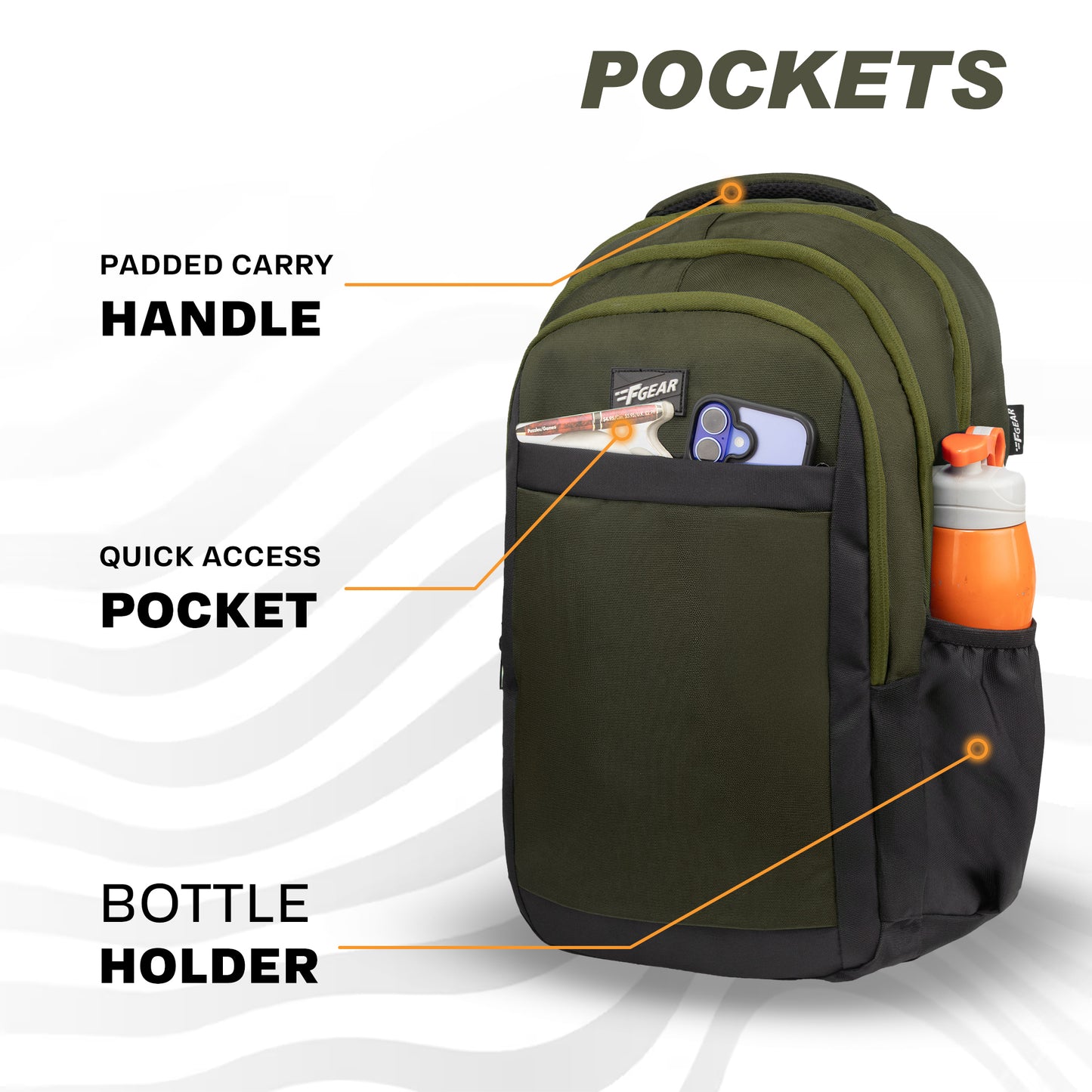 Itachi 31L Olive Green Backpack