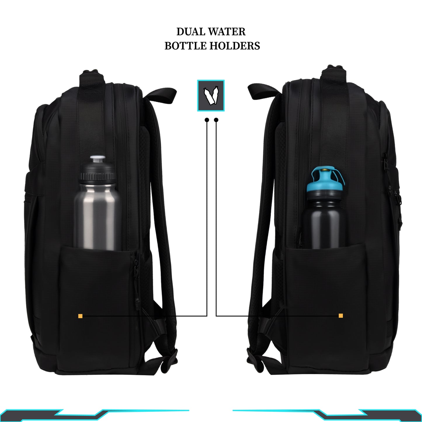 Dublin 24L Black Laptop Backpack