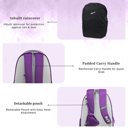 Century Dark Purple 27L Laptop with Raincover