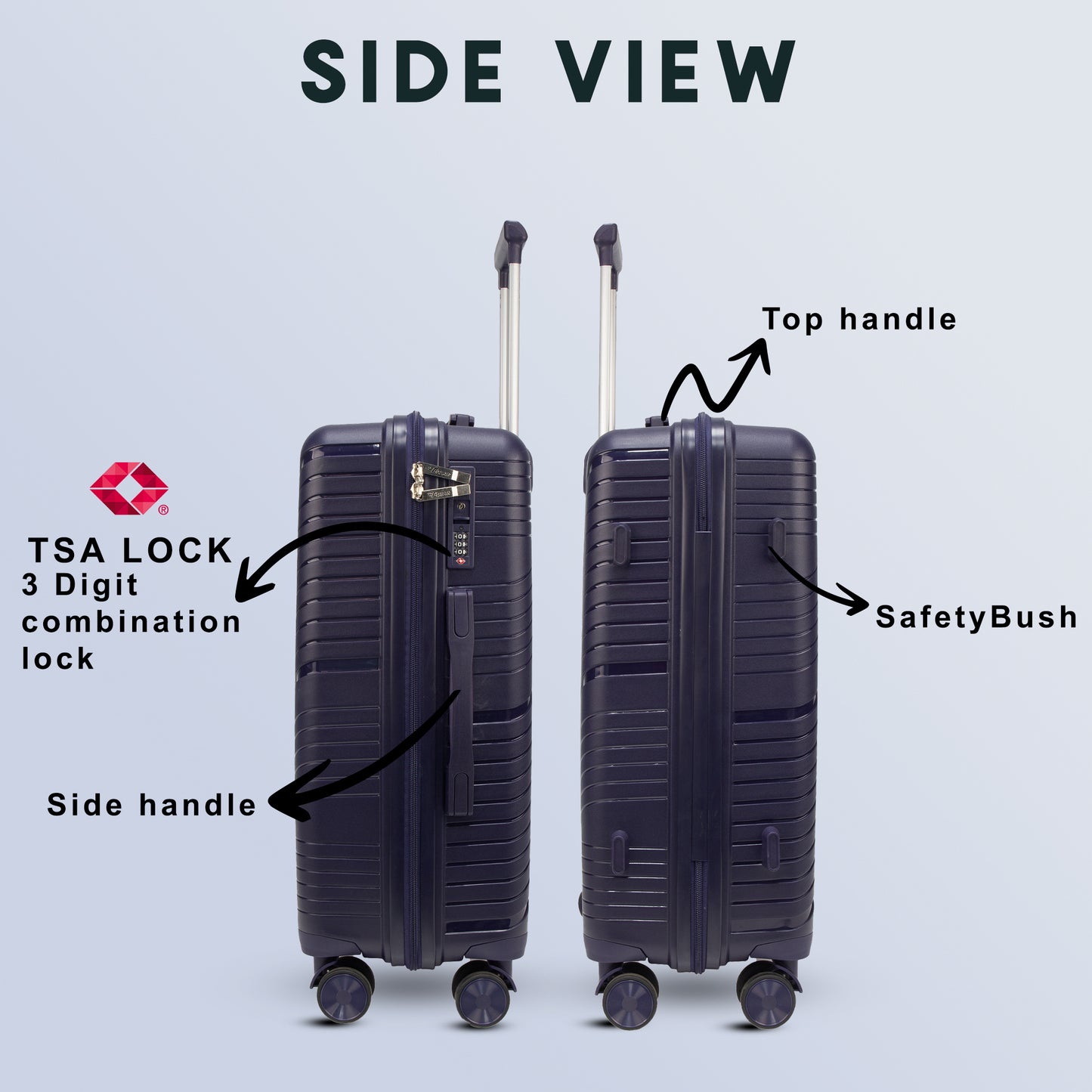 Aegis 26" Navy Blue Check-in Medium Suitcase
