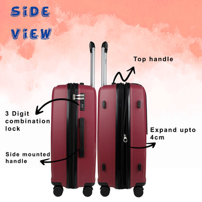 STV PP03 24" Rosebud Expandable Medium Check-in Suitcase