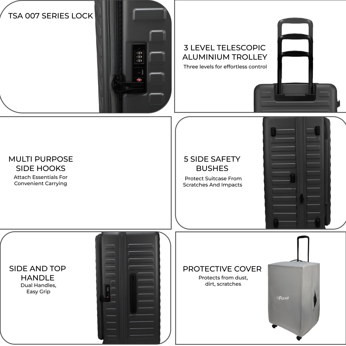Windsor Steel Grey 68 cms Medium Front Opening Trunk-Style Check-in Strolley with Expander