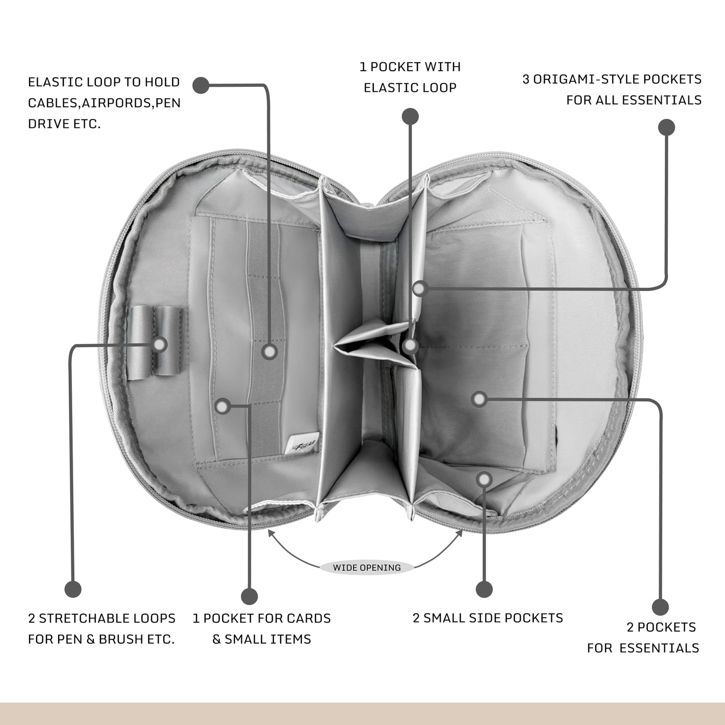 Belvoir 3L Cream Cable Organizer