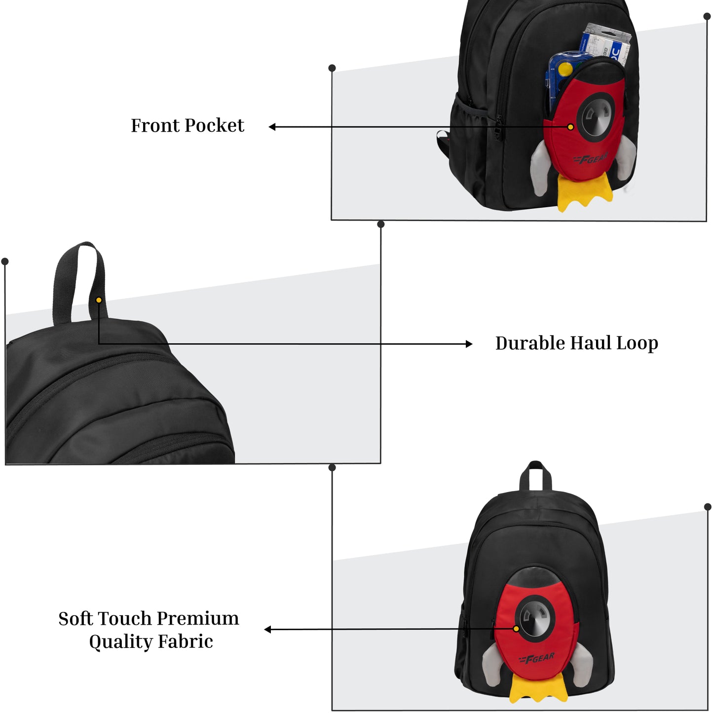 Cocoa 23L Rocket Black Backpack