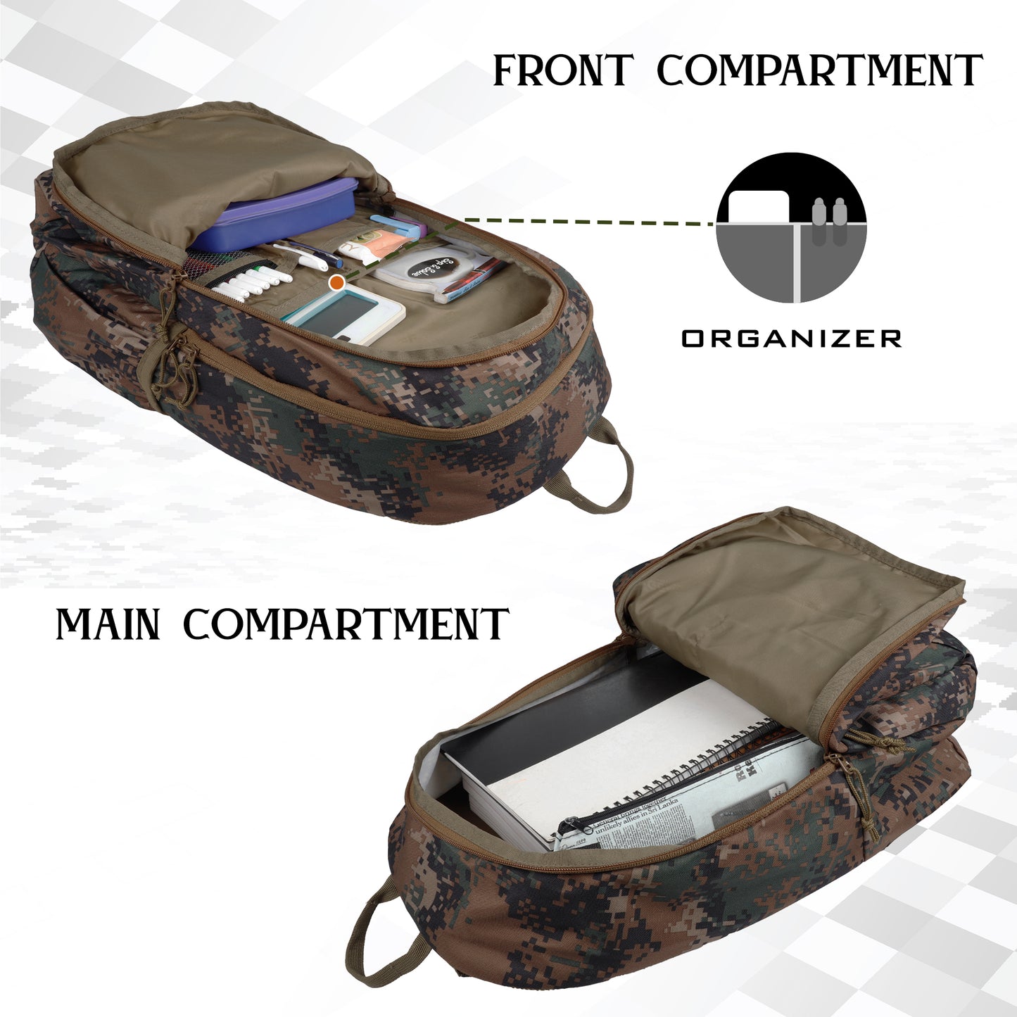 Military Crusader 30L Marpat WL Digital Camo Backpack