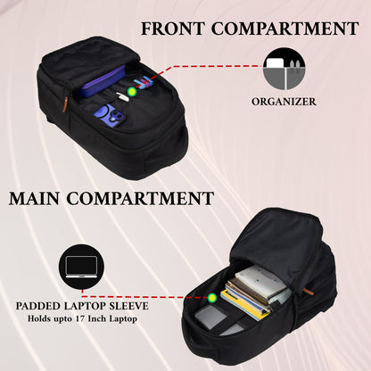 Lynk 30L Black Laptop Backpack