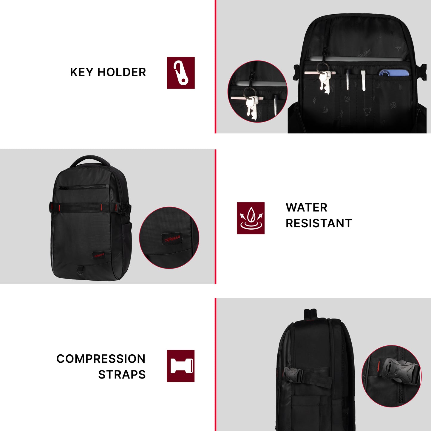 Mason 34L Black Laptop Backpack