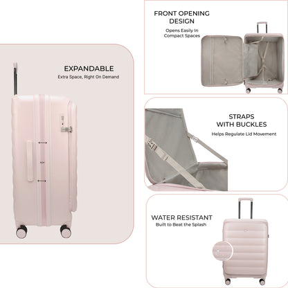 Valencia Small Silk Rose 54 cms Front-Opening Cabin Strolley