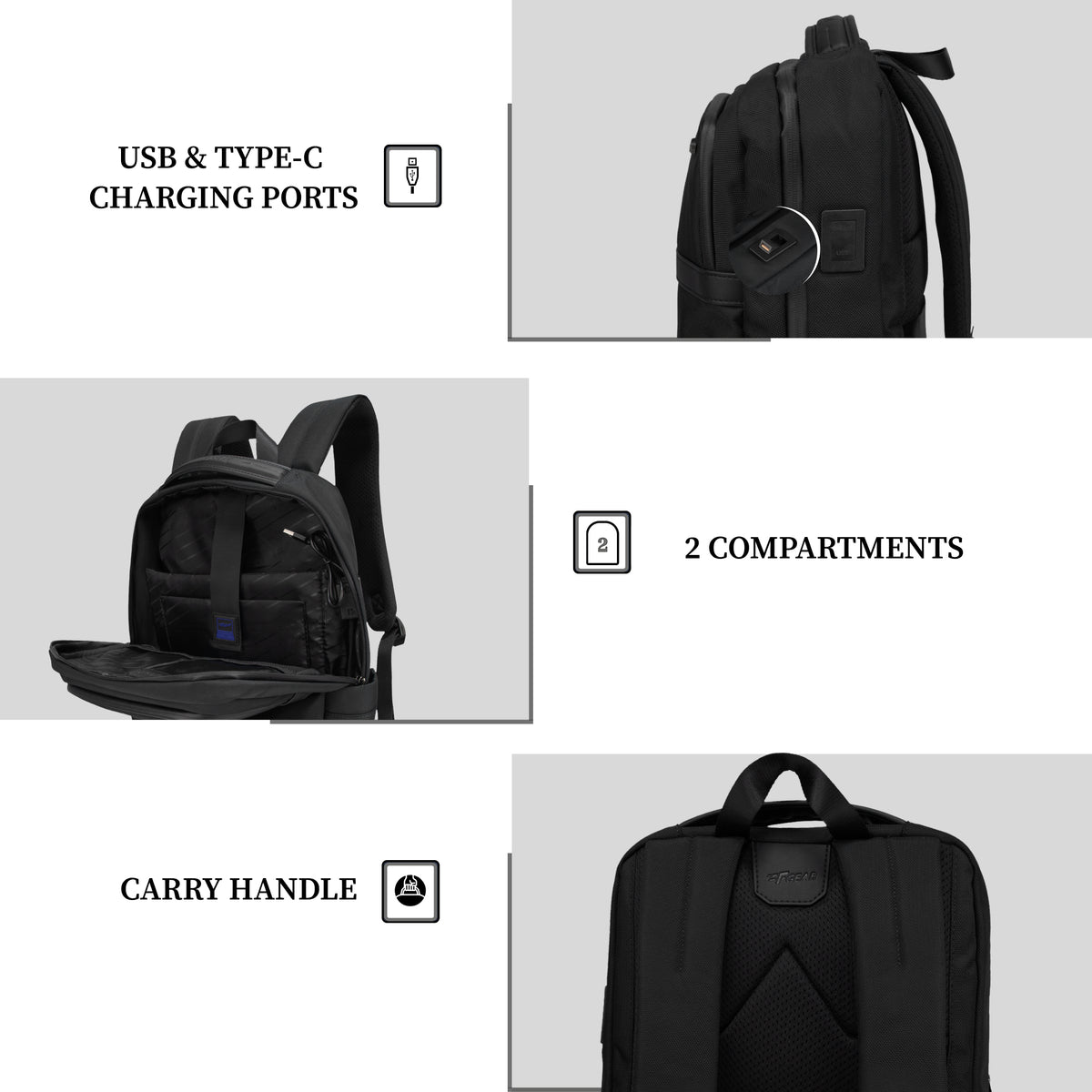 Hallstat 20L Black Tech Laptop Backpack – FGEAR.in