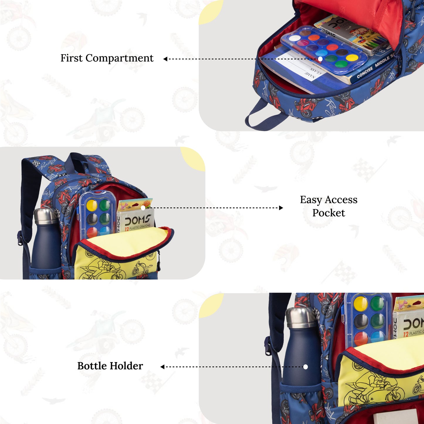Colour Buddy 12L Blue Racing Backpack