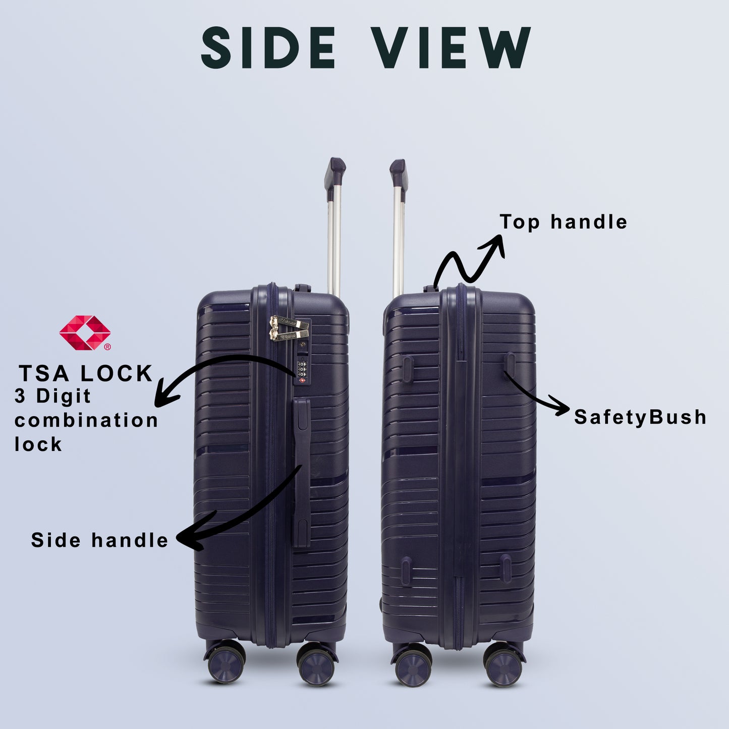 Aegis 22" Navy Blue Cabin Small Suitcase