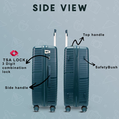 Aegis Prussian Blue Set of 3 Suitcases