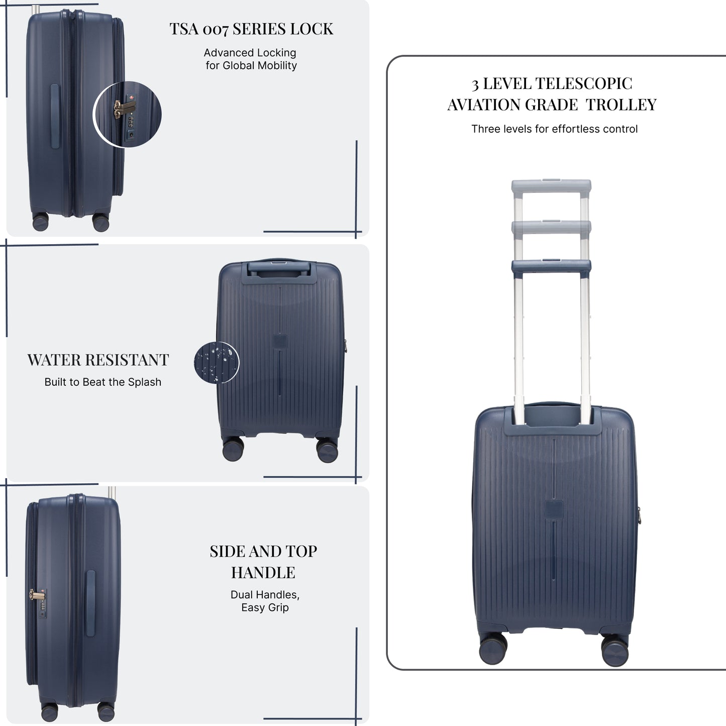 F Gear Myton Small Front Opening Navy Cabin Strolley