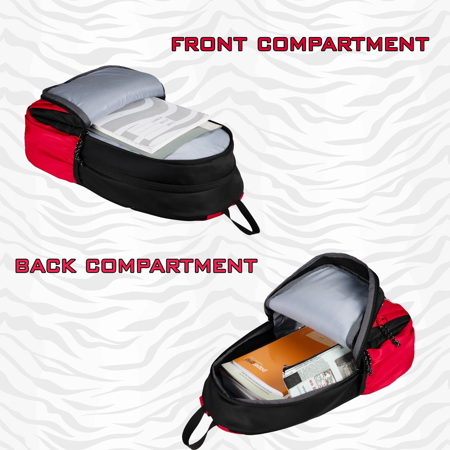 Whelp 16L Black Red Kids Backpack