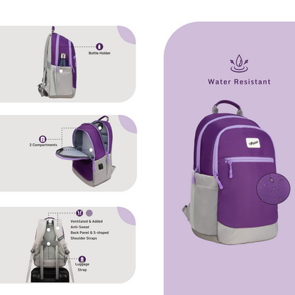 Balanzo 16L Dark Purple Laptop Backpack