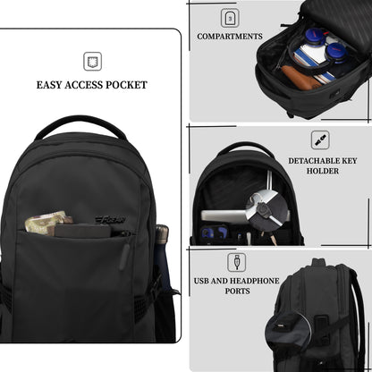 Amalfi 30L Black Laptop Backpack