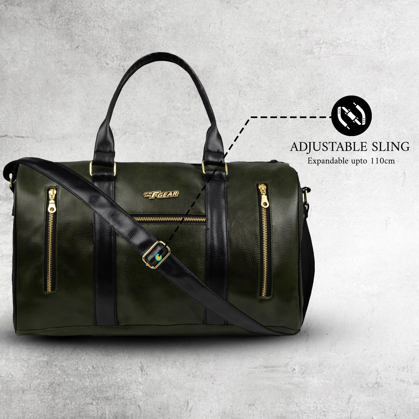 Mistral 26L Green Vegan Leather Duffel