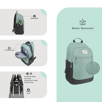 Balanzo 16L Mint Laptop Backpack